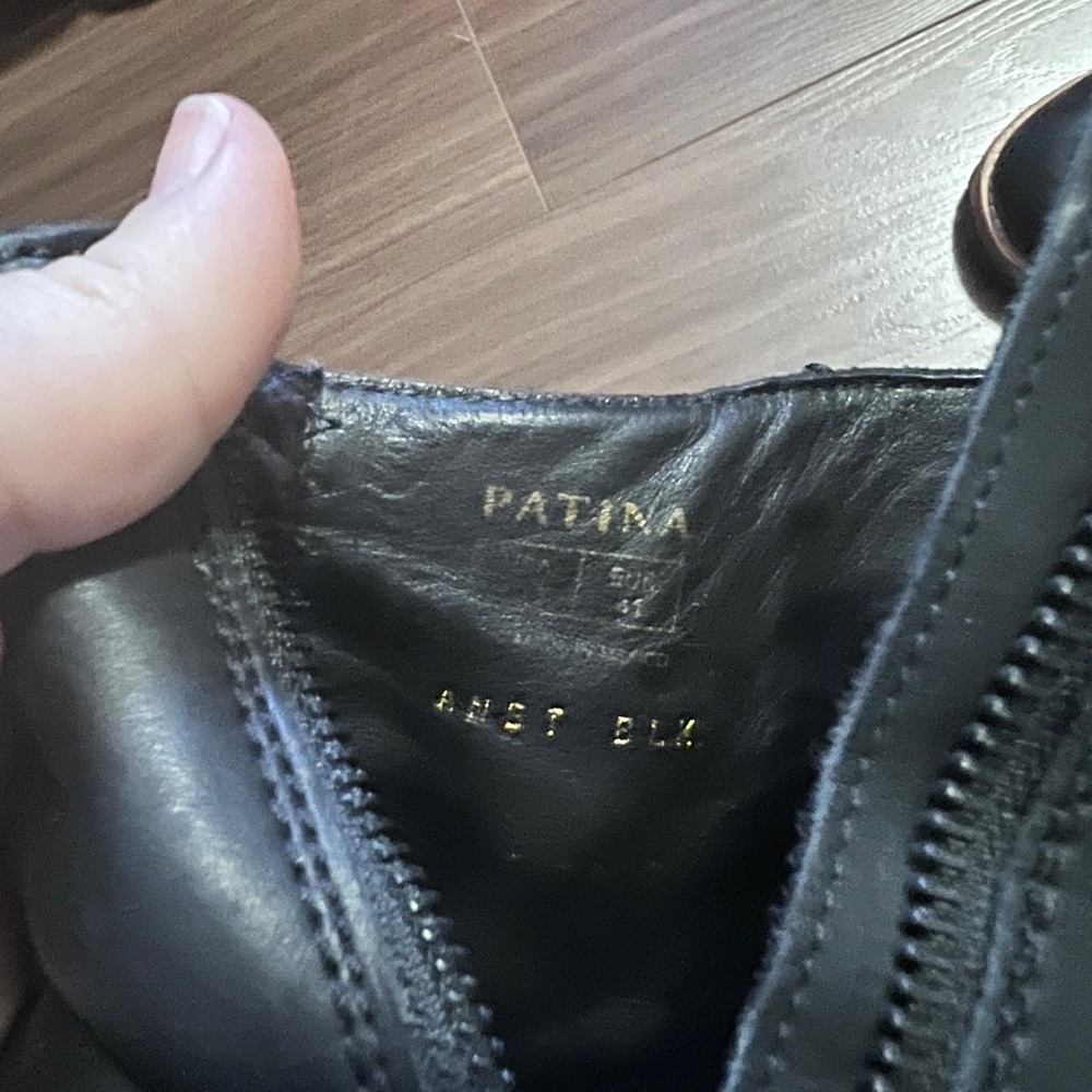 Black Leather Ankle Boots - Picture 6 of 6